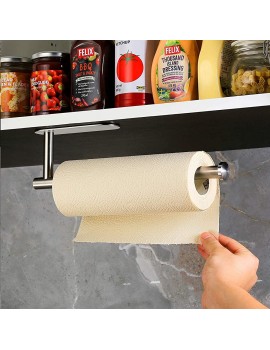 Deprik Kitchen Roll Holder under Cabinet Paper Roll Holder Self Adhesive Paper Towel Holder SUS 304 Stainless Steel - B08L3FTXQ3L
