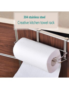DXIA Paper holder Kitchen Roll Holder Paper Towel Holder Under Cabinet Shelf Stainless Steel Toilet Paper Storage Towel Roll Holder Hanger Storage Rack Easy Roll Silver - B0865RRR5PB