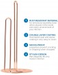 Joejis Kitchen Paper Roll Holder Rose Gold Free Standing Practical Design Can Hold Spare Kitchen Paper Roll - B08PDND3VPG