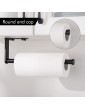 KES Kitchen Roll Holder Under Cabinet Black Kitchen Paper Towel Holder Wall Mounted Kitchen Tissue Dispenser Screw Mounted Aluminum KPH400B-BK - B09HRJY536S