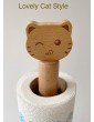 Kitchen Roll Holder Wooden Paper Towel Holder Free Standing Cute Cat Kitchen Roll Stand - B09VF23TDVJ