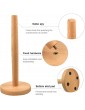 Kitchen Roll Holder Wooden Paper Tower Stand with Anti Slip Pad Round Tissue Paper Roll Holder for Kitchen,Bedroom,Bathroom,Thread Sewing31 x 13 cm - B088FK3MGHX