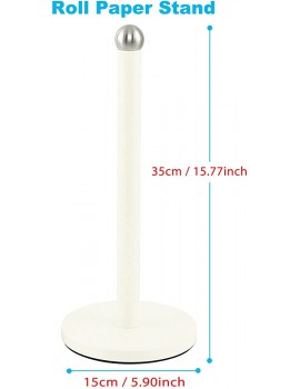 Kitchen Towel Roll Paper Holder Paper Towel Holder Free Standing with Weighted Base 15cm x 35cm Cream - B09XK28WRCD