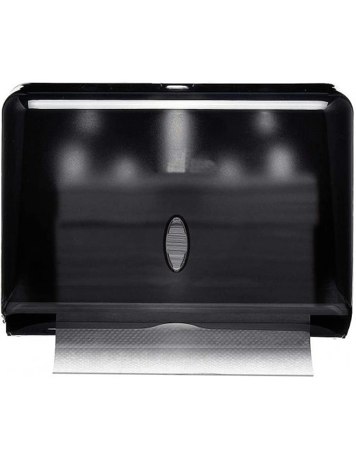 Lancoon Paper Towel Dispenser Wall-Mounted Tissue Box Affordable Black Paper Napkin Holder Suitable for Kitchen Commercial Public Place Hold Three Layer 225mm x 75mm Paper - B08L9CS6MZL