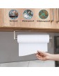 Mczcent Kitchen Roll Holders Self-Adhesive Wall Mounted Under Cabinet Brushed Kitchen Paper Towel Holder Dispenser Stainless Steel No Drilling Tissue Paper Towel Roll Rack Holder for Kitchen Bathroom - B09K7WXDKCI