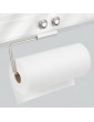 mDesign Modern Kitchen Roll Holder — Adaptable Wall-Mounted Paper Towel Holder — Wall Mounting Paper Towel Dispenser for Kitchens Cabinets or Storage Rooms — Satin - B07L5166F8S