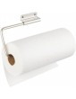 mDesign Modern Kitchen Roll Holder — Adaptable Wall-Mounted Paper Towel Holder — Wall Mounting Paper Towel Dispenser for Kitchens Cabinets or Storage Rooms — Satin - B07L5166F8S