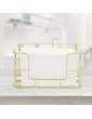 MyGift Modern Brass Tone Metal Wire Commercial Wall Mounted or Tabletop Paper Folded Towel Holder Dispenser Rack - B08CQ6NT1MQ