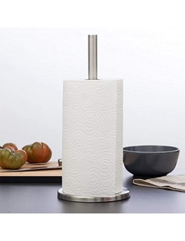 Stainless Steel Kitchen Roll Holder Towel Paper Tissue Stand Pole Freestanding - B092DYFPBVJ