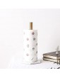 TOMYEUS Paper Towel Holder Nordic Retro Style Natural Marble Texture Gold-Plated Kitchen Paper Towel Holder Roll Holder Ceramics Desktop Paper Holder Kitchen Roll Organize - B0B2ZBJ9C6F