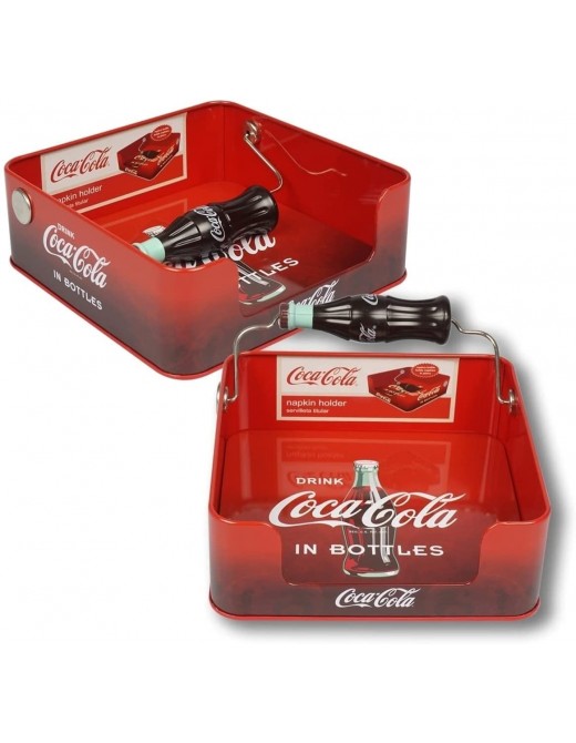 Coke Coca Cola Tin Flat Napkin Holder Dispenser! - B07MQ7CJ14H