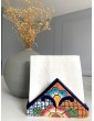 Colorful Napkin Holder Authentic Hand Painted Mexican Pottery Mexican Talavera Servilletero Multicolor - B071YFKG5SR