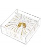 Kamehame Napkin Holder Clear Acrylic Lunch Napkin Dispenser Square Beverage Cocktail Napkin Caddy Craft Acrylic Napkin Tray for Dining Table Kitchen Counter Restaurant Buffet Bathroom Vanity7"x7" - B09KT3B7KBB