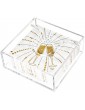 Kamehame Napkin Holder Clear Acrylic Lunch Napkin Dispenser Square Beverage Cocktail Napkin Caddy Craft Acrylic Napkin Tray for Dining Table Kitchen Counter Restaurant Buffet Bathroom Vanity7x7 - B09KT3B7KBB
