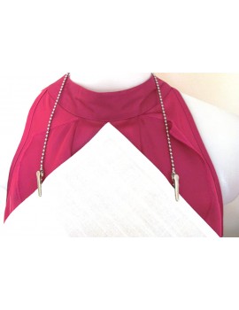 Napkin Holder Hanger Serviette Pink Tone 50cm Flexible Ball Chain with 2 Clips by CUK Unisex - B00GHA8QLMU