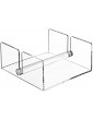 Niciksty Clear Acrylic Napkin Holder Luncheon Paper Decorative Dispenser Tray Caddy with Center Bar Weighted Arms for Kitchen Table Party Hotel Restaurant 7 x6.8 x3.5 - B09K75BTG6O