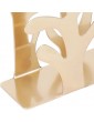 Paper Napkin Holder Thickened Design Glossy Edge Coral Napkin Holder Arc Design for Kitchen for CanteenGolden - B0B2JJBZ1VJ
