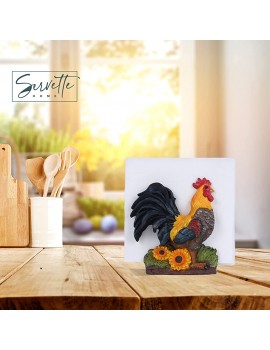 Servette Home Rooster Napkin Holder Country and Farm Kitchen Décor Collection - B08M69CSTXT