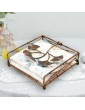 shangqing Napkin holder wrought iron square drawer box table paper organizer ginkgo leaf napkin holders Metal Tabletop Paper Napkin Organizer Color : Gold Size : 16.5 * 16.5cm - B09W91RP73Q