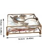 shangqing Napkin holder wrought iron square drawer box table paper organizer ginkgo leaf napkin holders Metal Tabletop Paper Napkin Organizer Color : Gold Size : 16.5 * 16.5cm - B09W91RP73Q