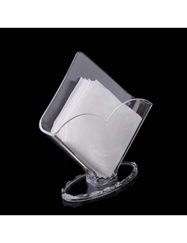 TOPBATHY Napkin Holder Acrylic Clear Upright Tissue Paper Box Stand Napkin Rack Holder for Home Hotel Restaurant - B07SJ5DDYMI