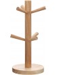 Acense Rubberwood Mug Tree [Brown] 6 Cups Holder Material: RubberWood Wide Anti-Slip Base Mug Tree: [31 cmHx14 cmWx14 cmD] Multi-Purpose Scratch-Resistant Eco-Friendly Antifungal - B09233DYZ8O