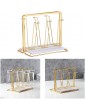 Berealta Luxury Gold Cup Drying Rack Stand Iron Cup Drainer Holder Tree for Mug Glass - B09Y2965BCM