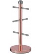 Brushed Stainless Steel Mug Tree and Kitchen Roll Holder Copper - B0912C2Q51G