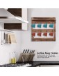 Coffee Mug Holder Wall Mounted Mug Rack Multifunctional Rustic Wood Cup Organizer with 12 Hooks Dark Brown Wooden Mug Rack for Home Office Cafe Display Storage and Collection 20 X 20 X 4.8in - B092JLGMF1V