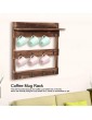 Coffee Mug Holder Wall Mounted Mug Rack Multifunctional Rustic Wood Cup Organizer with 12 Hooks Dark Brown Wooden Mug Rack for Home Office Cafe Display Storage and Collection 20 X 20 X 4.8in - B092JLGMF1V