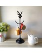 Creative Wrought Iron Deer Mug Tree with 4 Hooks Rustic Freestanding Holder Coffee - B08QW4J1XME