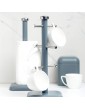 Haden Perth Mug Tree and Paper Towel Holder – Countertop Kitchen Accessory Slate Grey CE43 - B07HH1QWYGF