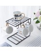 KKgud U-Shaped Mug Holder Shelf Saucer Rack for Porcelain Tea Sets Display Stand for 6 Coffee Cups - B085WSXVJGQ