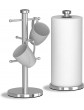Morphy Richards 974028 Accents Kitchen Roll Holder and Mug Tree Set Stainless Steel Silver 15 x 15 x 34.5 cm - B06XJX1538M
