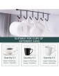 Newthinking Adhesive Cup Holder Under Cabinet 2 Pack Kitchen Coffee Cup Mug Holder with 6 Hook Fit for 1 Inch Thickness Shelf or Less Black - B097GJLLQ7B