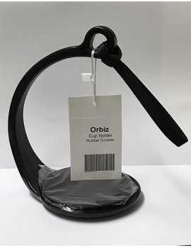 Orbiz Cup Holder Spill Stopper Mug Holder Cup Carrier Anti-Spill No-Spill Coffee Tea Cup Holder with Black Webbing Handle + Rubber Coaster for Tea Coffee Lovers - B0926597L4N