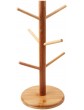 Timesuper Bamboo Mug Rack Tree Shaped Mug Holder Storage Coffee Cup Organizer Hanger Holder with 6 Hooks - B07XHLNKKKD
