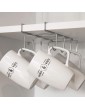 Under Shelf Cabinet Mug Rack | Cupboard Storage Saver & Holder | Chrome Rack with Hanging Hooks for Mugs | Kitchen Drinkware Organiser | M&W Small - B08D3XCCM1J