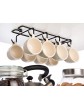 Vardesign Cup Hooks for Kitchen Cupboard Mug Hanger Under Shelf 8 Hooks Cup Holder Organiser for Storage Screw Fitting Under Cabinet Black - B08CVTYTG2D