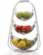 NONMON Triple Hammock 3 Tier Chromed Metal Fruit Bowl Vegetables Basket - B07G9ZY5L1C