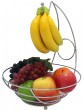 St@llion Chrome Banana Hanger Tree Holder Fruit Storage Bowl Basket Stand Hook New 2 in 1 Fruit Bowl Silver - B07TB8X6LQX
