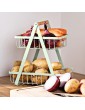 Vitinni 2 Tier Storage Rack Pastel Mint Green Fruit Veg Basket Countertop Basket Stand - B09BRBR285T