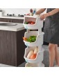 WYCSAD Vegetable Storage Kitchen Vegetable and Fruit Storage Rack Drain Rack for Storing Vegetables and Fruits Snacks Daily Necessities Without Taking Up Too Much Space 2 layers - B0B28TPRB7Z