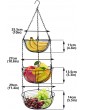 Xbopetda 3-Tier Fruit Bowl Iron Wire Fruit Bowl Cradle Storage Racks Fruit Rack Holder for The Kitchen Iron Hanging Fruit Basket for Fruit Vegetables Eggs & Snacks-Black - B08ZYG9VKSF