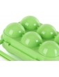 Anjing 1Pc Egg Container Portable 6 Eggs Slots Plastic Eggs Container Egg Holder Tray Storage Case with Handle Green - B08JLTQ2VWU