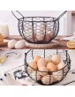 Asamio Metal Wire Egg Storage Basket Holder Rack Egg Storage Container Large Egg Dispenser Fruit Basket Vegetable Basket - B08F3LRQ8BX