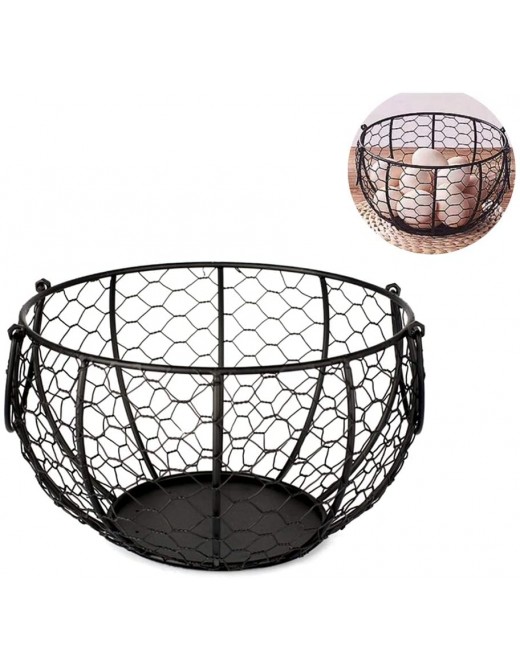 Asamio Metal Wire Egg Storage Basket Holder Rack Egg Storage Container Large Egg Dispenser Fruit Basket Vegetable Basket - B08F3LRQ8BX