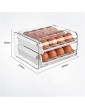 Audson Eggs Holder Storage Boxes for Kitchen Fridge ,Drawer Type Double-Layered Plastic Egg Baskets Holders Houses Storage Organisers 2x16 Egg Tray Storage Box Dispenser 32 Eggs - B09K5D2JLYR