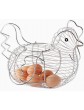 Chrome Plated Egg Holder Basket Chicken Hen Shaped Egg Storage Display Rack New - B01LSX4CTMG