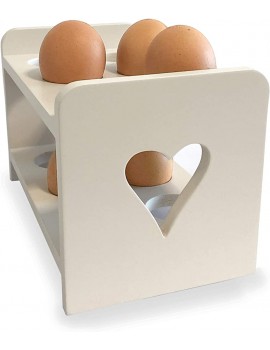 Cream Egg Rack Egg storage. Egg cabinet - B089WH7K1WJ
